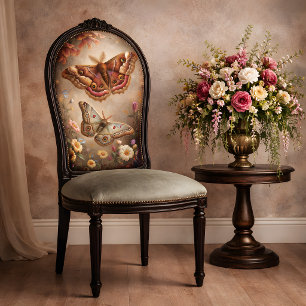 Papel De Seda Mariposas Nocturnas Detalladas y Flores Silvestres