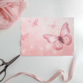Papel De Seda mariposas rosadas encantadoras