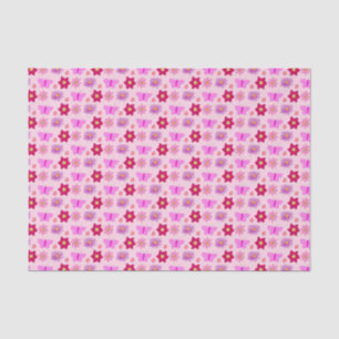 Papel De Seda Mariposas y flores de bebé rosa