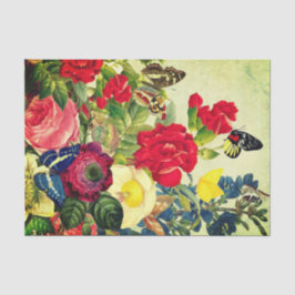 Papel De Seda Mariposas y flores del papel seda