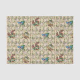 Papel De Seda Mariposas y fresas