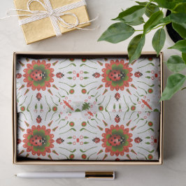 Papel De Seda Mariquita de Navidad Roja Blanca Verde