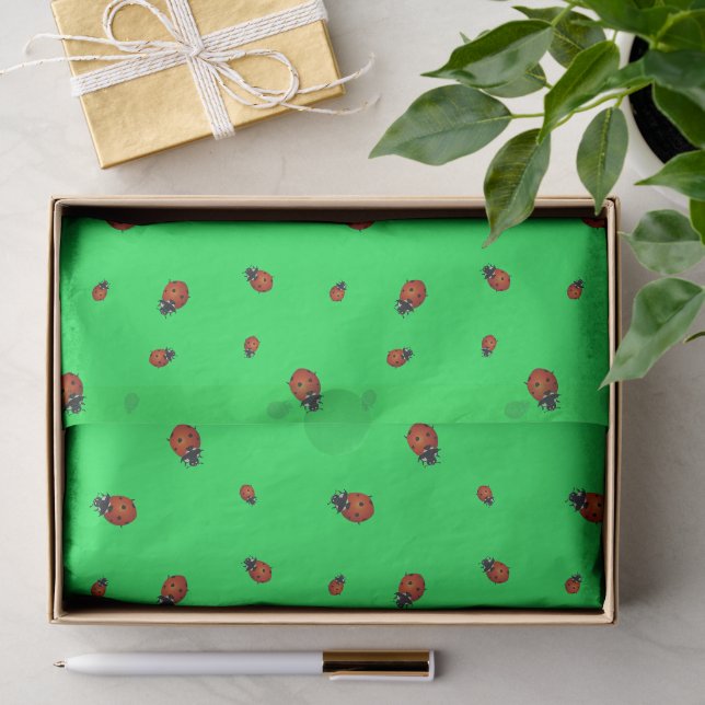 Papel De Seda Mariquitas Coccinélidos (Regalo )
