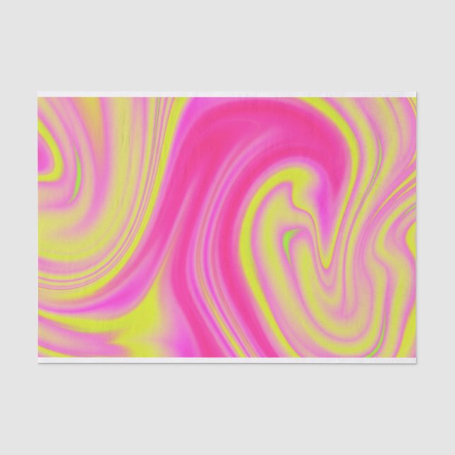 Papel De Seda Mármol amarillo y rosa (Anverso)