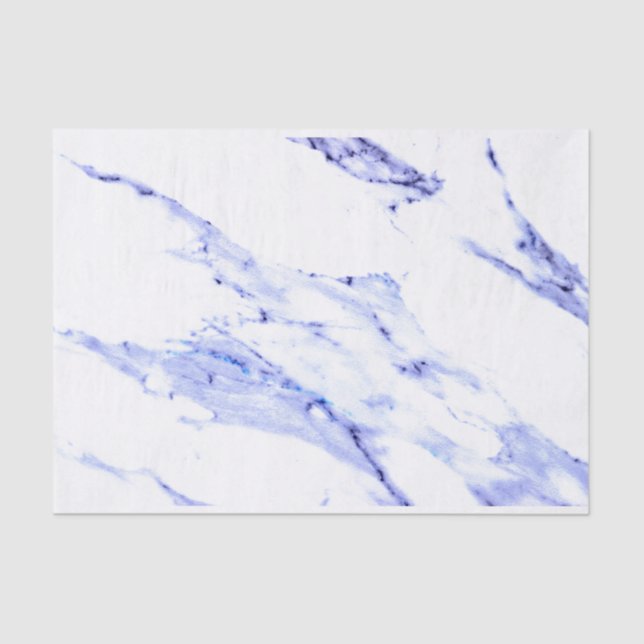 Papel De Seda Mármol azul y blanco (Anverso)
