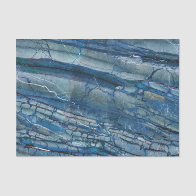 Papel De Seda Mármol Crackled azul (Anverso)