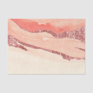 Papel De Seda Mármol de oro Rosa y Purpurina