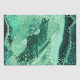 Papel De Seda Mármol de Piedra Preciosa de Lujo Verde Brillo Ága