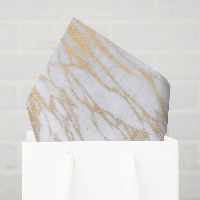 Papel De Seda Mármol Dorado (Bolsa de regalo)