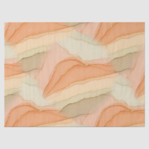 Papel De Seda Mármol Dorado Orgánico Cálido Neutro Abstracto