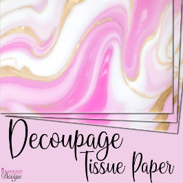 Papel De Seda Mármol giratorio abstracto rosa blanco dorado con