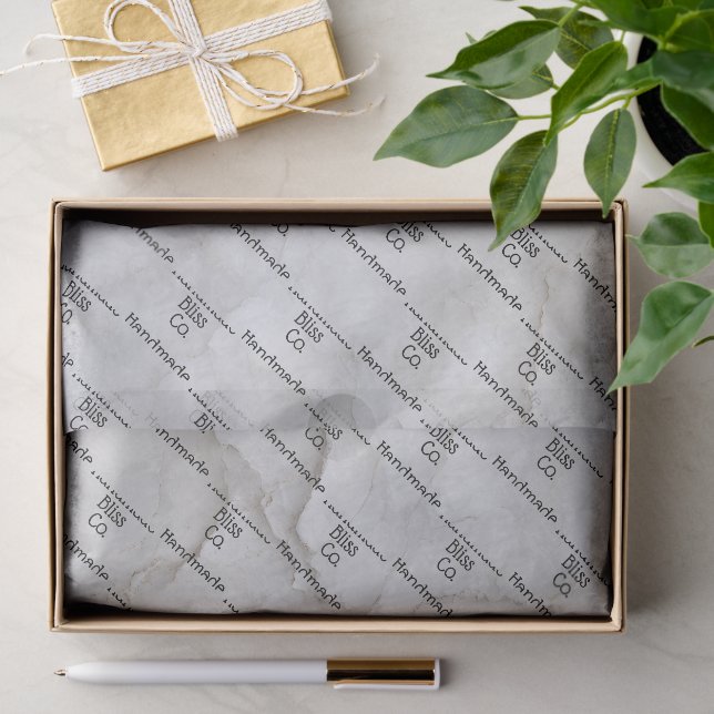 Papel De Seda Mármol Gris Suave (Regalo )