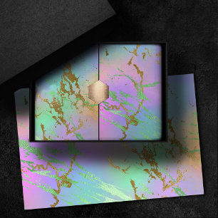 Papel De Seda Mármol Milenial   Ombre Pastel Arcoíris Juguetón