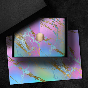 Papel De Seda Mármol Milenial   Ombre Pastel Arcoíris Juguetón