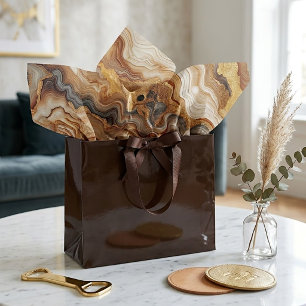 Papel De Seda Mármol Negro Gris Rojo Marrón Ámbar Dorado Patrón 