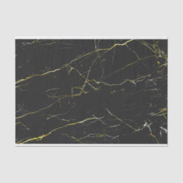 Papel De Seda Mármol negro y oro