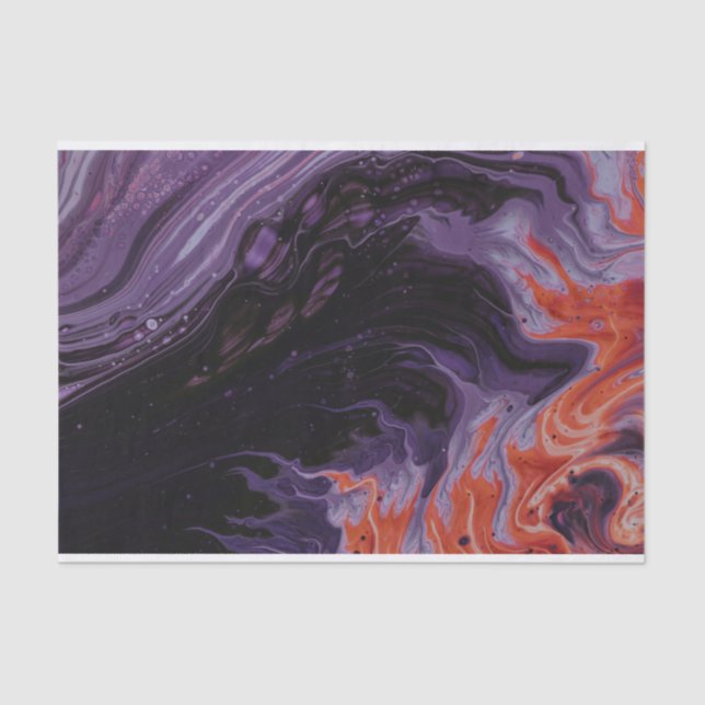 Papel De Seda Mármol negro y rojo (Anverso)