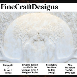 Papel De Seda Mármol Pareja LGBTQ Enamorada Dibujando X5Decoupag