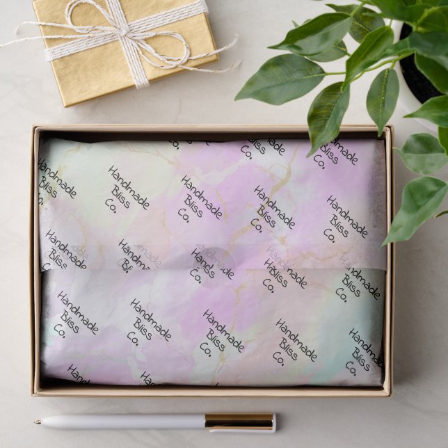 Papel De Seda Mármol Rosa Colorido Suave (Regalo )