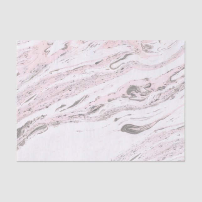 Papel De Seda Mármol rosa y gris (Anverso)