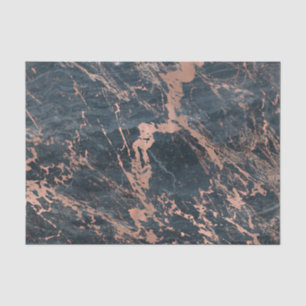 Papel De Seda Mármol rústico brumoso azul y rosa dorado glamour