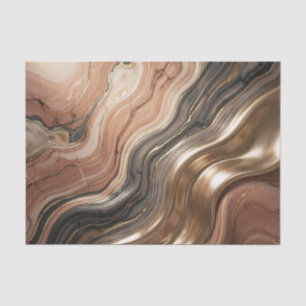 Papel De Seda Mármol Vena de Oro de Lujo Patrón Abstracto Fluido