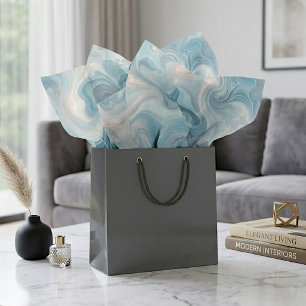 Papel de seda marmoleado gris azul elegante y sofi