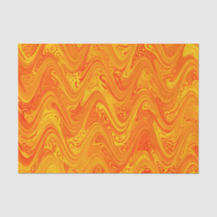 Papel De Seda Marmoleado Naranja Amarillo Rojo Patrón