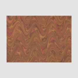 Papel De Seda Marmoleado patrón marrón naranja verde