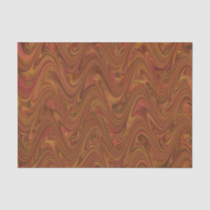 Papel De Seda Marmoleado patrón marrón naranja verde