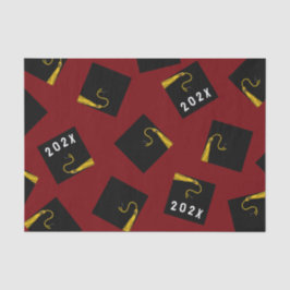 Papel De Seda Maroon de graduación 2025