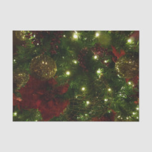 Papel De Seda Maroon y el árbol de Navidad dorado I foto de vaca