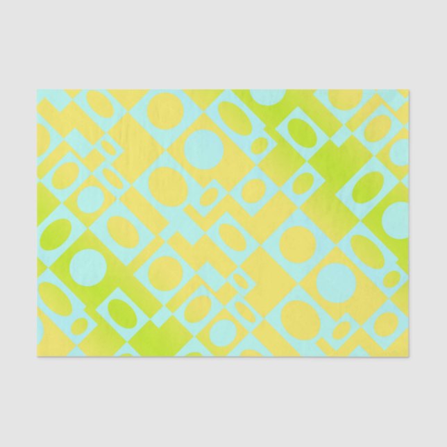 Papel De Seda Marqués en Lime y Aqua (Anverso)