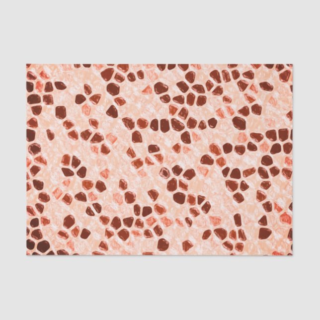 Papel De Seda Marrón beige rosa coral naranja (Anverso)