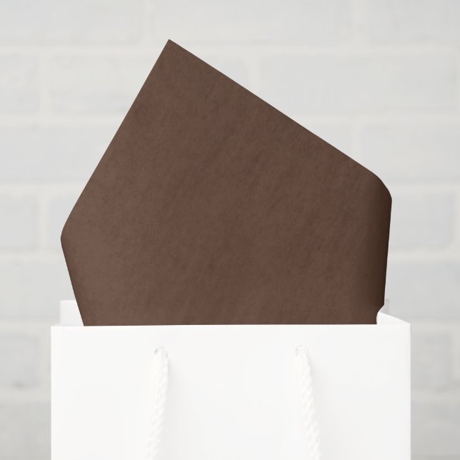 Papel De Seda Marrón Chocolate Moderno Color Sólido Plano (Bolsa de regalo)