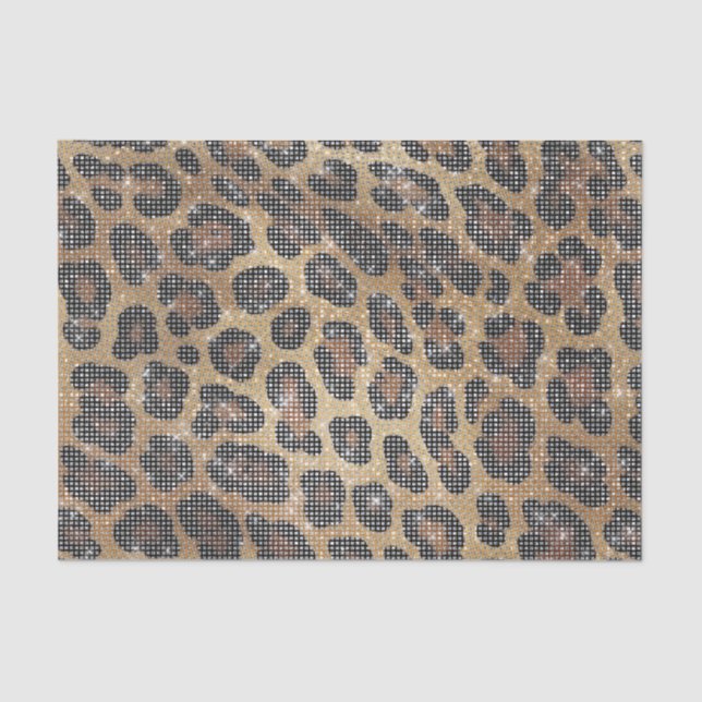 Papel De Seda Marrón de leopardo (Anverso)
