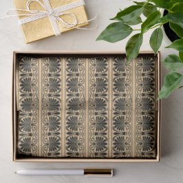 Papel De Seda Marrón del patrón árabe del Mediterráneo griego