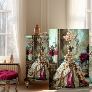 Papel De Seda Marrón Mary Antoinette Style High-end Retrato Art