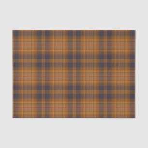 Papel De Seda Marrón oscuro   tartan plaid naranja