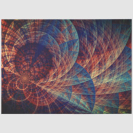 Papel De Seda Marrón turquesa Abstracto Fractal 15 Desconexión