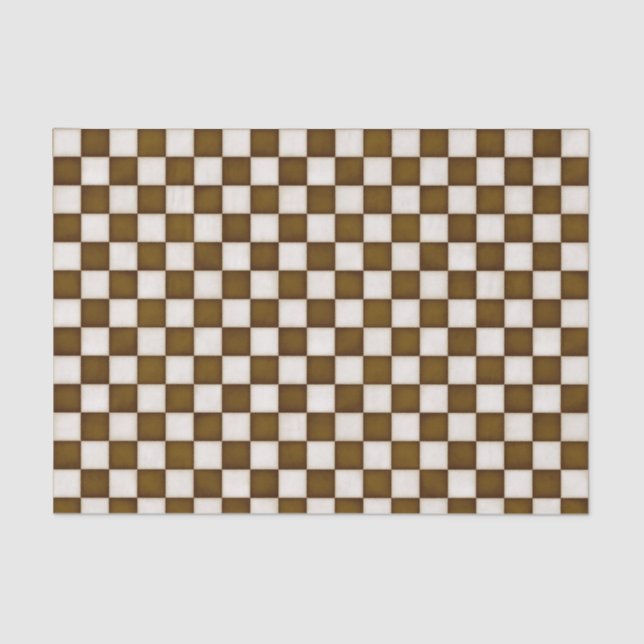 Papel De Seda Marrón y blanco antiguo al cuello (Anverso)