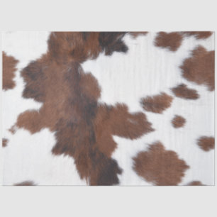 Papel De Seda Marrón y blanco piel de vaca