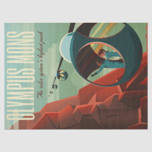 Papel De Seda Marte Olympus Mons Sistema Solar Volcán Más Alto