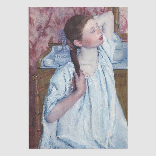 Papel De Seda Mary Cassatt - Chica que organiza su pelo (Subido por el creador)