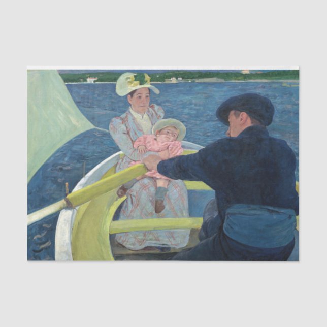 Papel De Seda Mary Cassatt - La fiesta en el bote (Anverso)