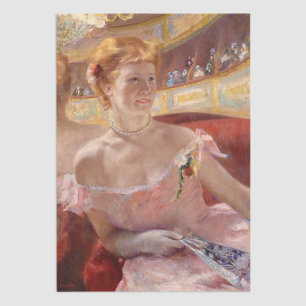 Papel De Seda Mary Cassatt - Mujer con collar de perlas en un pa