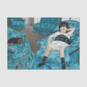 Papel De Seda Mary Cassatt - Niña pequeña en una butaca azul
