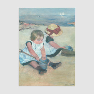 Papel De Seda Mary Cassatt - Niños jugando en la playa
