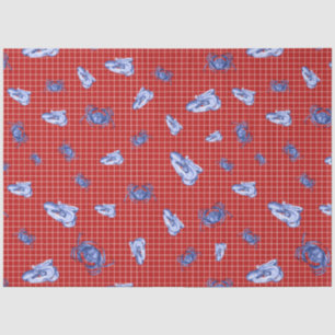 Papel De Seda Más diseño de la serie náutica roja y naval 11