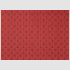 Papel De Seda Más diseño de la serie náutica roja y naval 14